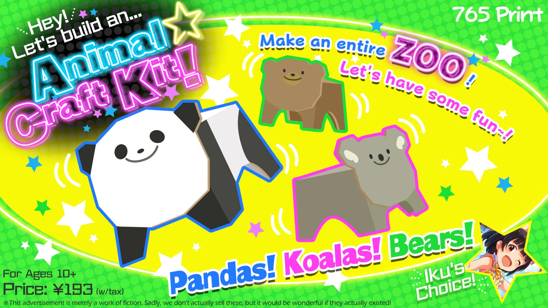 Let's build an Animal Craft Kit! Pandas! Koalas! Bears! Iku-approved!